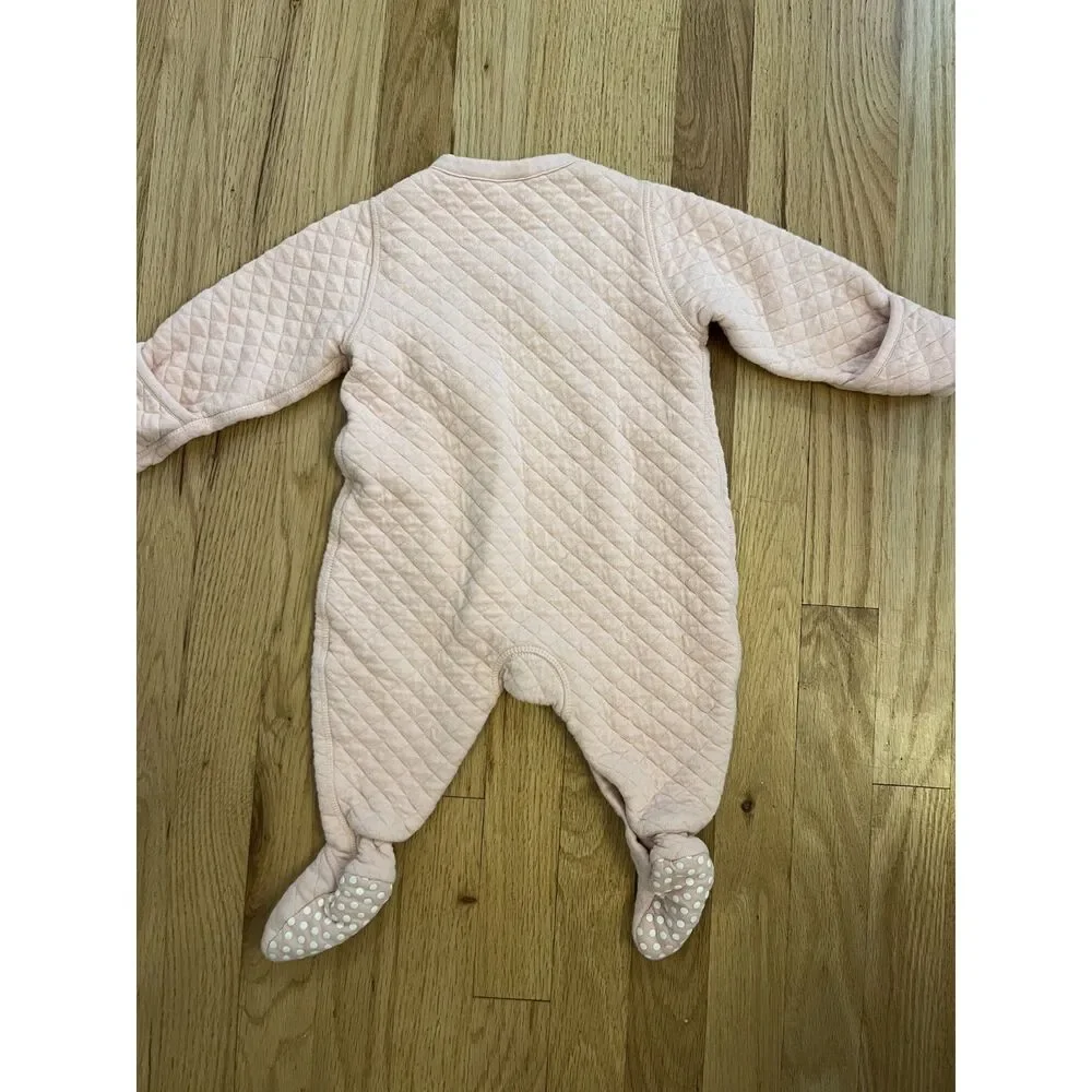 Hanna Anderson Organic Cotton Pink Baby Bunting 6-12 Months